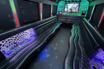 Long Beach Limo Bus Interior