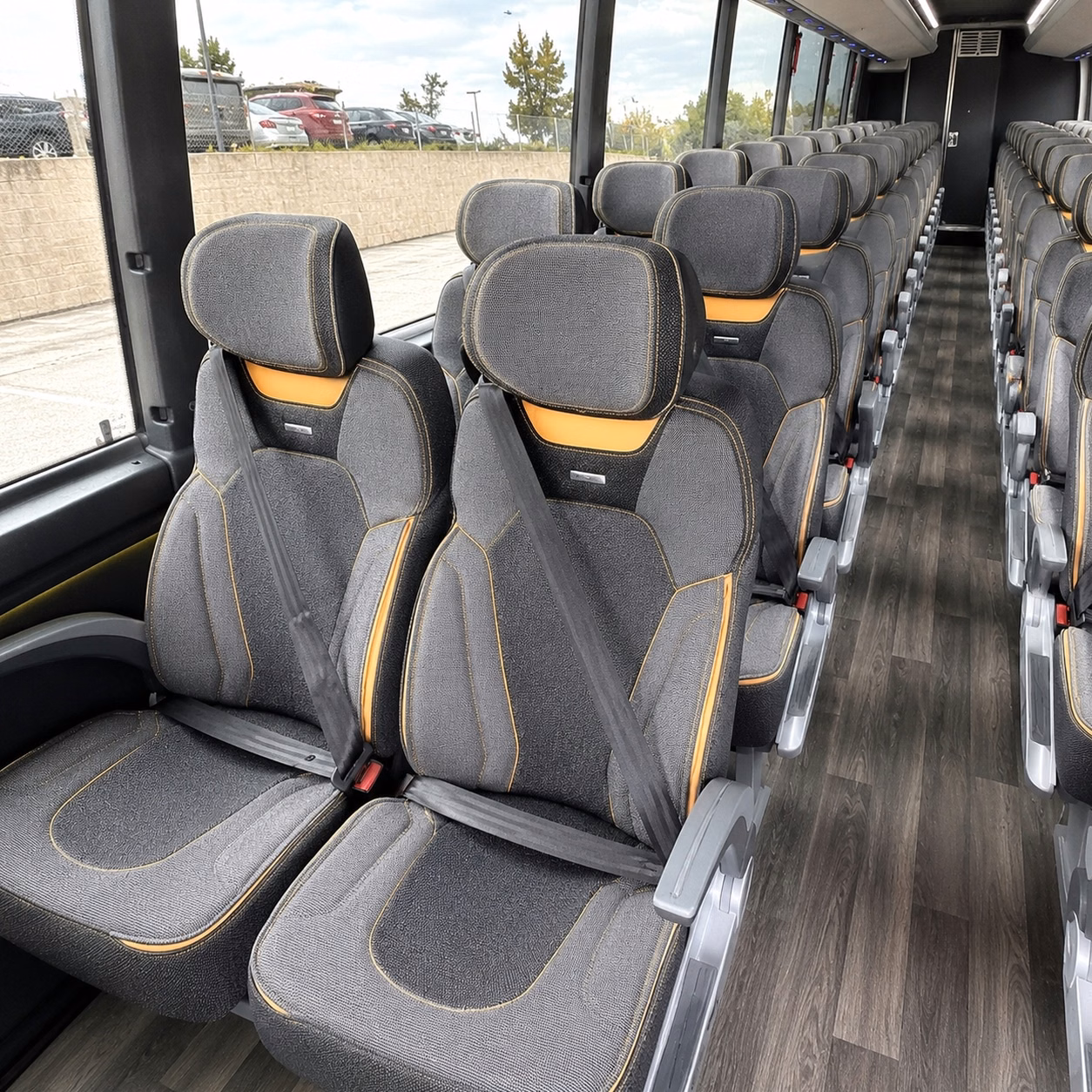 56 passenger charter bus interior
