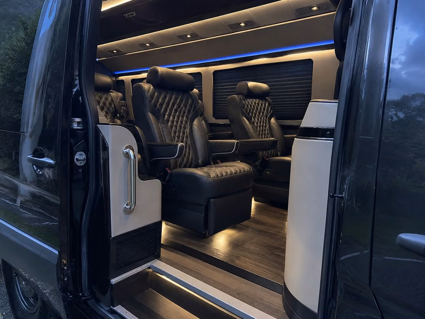 sprinter van with driver inside